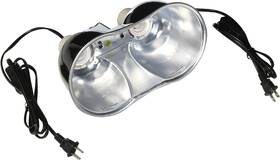 Mp-13170000an Zoo Med Fba Combo Mini Deep Dome Clamp Lamp Fixture 2 X 5-1/2 Inch Domes