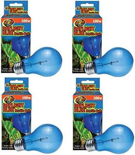 Zoo Med Laboratories Inc 445009451447 4 Pack Daylight Blue Reptile Bulbs - 100 Watt Each