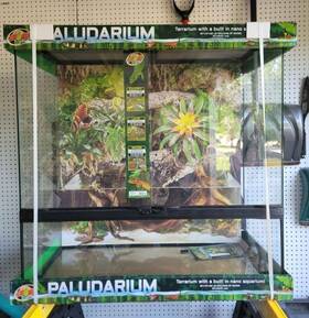 Nt-6p Zoo Med Double Door Paludarium With Built In Nano Aquarium 36x18x36 Inch