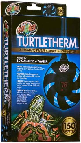 Th-150 Zoo Med Turtletherm Automatic Preset Aquatic Turtle Heater Up To 50 Gallons 15