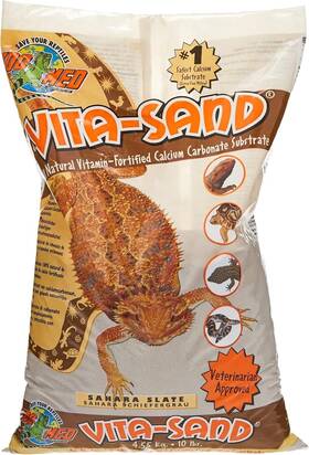 Vs10 Zoo Med Vita-sand Substrate Sahara Slate 10 Lb