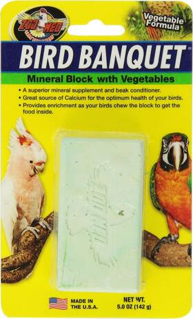 5-ounces Zoomed 097612118216 Zoo Med Bird Banquet Mineral Block Supplement For Birds 3-pack