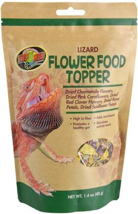 Zm-144 Zoomed Zoo Med Flower Food Topper For Lizards 1.4 Ounce - 2 Pack