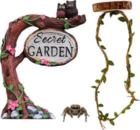Tzzsp2025 Zrevsb Jumping Spider Enclosure Accessories Kit Habitat Decor Decorative Resin Sign
