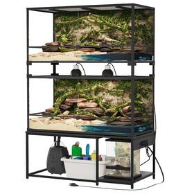 Zzjihai 750027863798 120 Gallon Reptile Tank Stand - 48x24 Terrarium For Pvc Tanks Cages