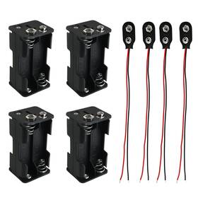 4aabchsc-57x31-4s Zzlzx 4aa Battery Case Kit 4set 4x1.5v Aa Holder And I Type Snap Co