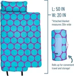 Wildkin 50 Inches Microfiber Nap Mat With Reusable Pillow - Big Dots Aqua. Fixed Price $49.99.