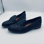 Lucky Brand Elafina Black Leather Snake Reptile Loafers Womens 7.5. Fixed Price $15.00.
