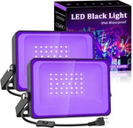 Meloght 2 Pack 30W Led Lights, Flood With Plug, IP66 For. Fixed Price $29.99.