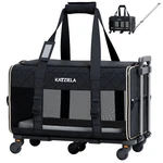 Katziela Quilted Chariot Pet Carrier With Removable Wheels And Double Telescopic. Fixed Price $149.99.