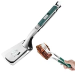 Jrsoul Kitchen Spatula Tongs 11.6 Lnch Stainless Steel Grill 11IN, Green. Fixed Price $14.76.