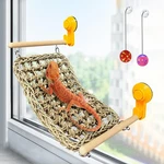 Vcepjh Bearded Dragon Hammock, Reptile Window Perch Natural Seagrass Gecko Cl.... Fixed Price $24.09.