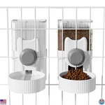 Hanging Cage Automatic Small Pet Food Bowl Water Bottle Dispenser, 1L. Fixed Price $45.87.
