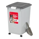 Iris Usa Dog Food Storage Container With Wheels, 54 Lbs, Gray/dark. Fixed Price $59.99.