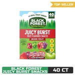 Black Forest Juicy Burst Fruit Flavored Snacks, Mixed Flavors, 40 Ct. Fixed Price $15.88.
