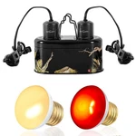 Zoo Nano Dual Dome Reptile Light Fixture And 25W Heat... Fast Ship. Fixed Price $59.99.
