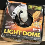 Defective Exo Terra Light Dome Aluminum Reflector Lamp X2 Uvb 718 Cm G3D. Fixed Price $29.99.