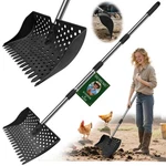 12" 2-IN-1 Chicken Poop Scooper & Rake 3-SHAPE Sifting Us Patent Pending. Fixed Price $49.48.