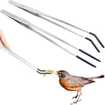 2PCS Reptile Feeding Tong With Rubber Tip Aquarium Tweezers Stainless Steel S.... Fixed Price $13.07.
