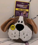 New Multipet Toy Cuddle Buddies, 7 In Dog Face, Squeaks, Toss Shake. Fixed Price $10.00.