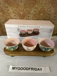 Thirstystone Condiment Set Bowls With Wood Tray Flamingo & Jungle $70 *on Sale. Fixed Price $24.99.