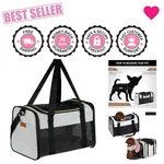 Soft-sided Cat And Dog Carrier Airline Compliant With Cozy Fleece Pad. Fixed Price $45.59.