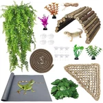 Kathson Bearded Dragon Tank Accessories Kit, Reptile Hide Wooden Bridge Terrariu. Fixed Price $35.51.