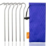 Tito Titanium Shepherd's Hook Tent Stakes Pegs Nail Dia 3.0MM And L.... Fixed Price $21.74.