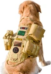 Aiwai Tactical Harness With Pouches,dog Vest For Large L, Khaki. Fixed Price $46.45.