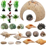 Hermit Crab Supplies - 22 Pcs Shells, Natural Coconut Reptile Hide, Artifi. Fixed Price $17.97.
