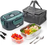 Electric Lunch Food Heater For Adults Green & Gray Warmer Box, 12. Fixed Price $35.95.