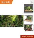 Tropical Forest Terrarium Background Stream Green Huge Tree Reptile Habitat B.... Fixed Price $15.99.