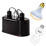 Zoo Dual Reptile Light Fixture Heat Lamp Combo Pack 100W Uva. Fixed Price $76.30.