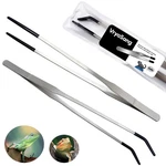 2 Pcs Long 10.6" Stainless Steel Reptile Feeding Tongs With Rubber Tip, Strai.... Fixed Price $11.39.