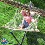 Pnaeut Double Rope Hammock With Stand Included, 12FT Heavy Duty. Fixed Price $149.89.