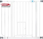 Carlson 29.5 36.5 Extra Wide Dog Gate With Small Pet Door, Walk-through Pressur. Fixed Price $62.74.