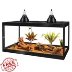 Prolee 34 Gallon Reptile Tank Bearded Dragon Black Mesh Front Door. Fixed Price $199.99.