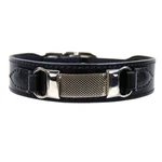 Nwt Hartman & Rose Ebony Jet Black Italian Leather Dog Collar Nickel Plated 22". Fixed Price $22.46.