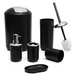 Moss & Stone 6-PIECE Bathroom Accessories Set Black Plastic. Fixed Price $35.99.