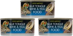 3 Cans Of Zoo Menu Blue Tongue Skin And Tegu Food, 6 Ounces Each. Fixed Price $26.99.