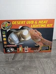 Desert Uvb & Complete Lighting Kit Reptile Terrarium Dual Heating Nib. Fixed Price $56.95.