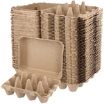 Hoigon 50 Pcs 12 Cell Empty Paper Egg Cartons, Sturdy Pulp Fiber Containe.... Fixed Price $50.91.