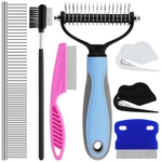 7 Pack Pets Grooming Brush Comb Kit,double-side Deshedding Dematting Dog Brus.... Fixed Price $30.03.