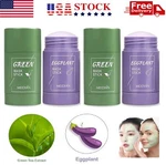 2/4PCS Green Tea/eggplant Purifying Clay Stick Mask Face Oil Control Deep Clean. Fixed Price $8.99.