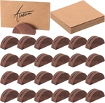 24 Pcs Wooden Table Number Stands Wedding Name Holder Semicircular Design. Fixed Price $23.78.