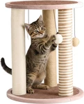 Cat Scratching - 3 Scratcher Posts With Carpeted Base Play Area And Perch. Fixed Price $67.99.