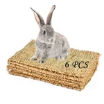 Pinvnby 6 Pack Rabbit Grass Mat,bunny Natural Straw Woven Pcs Yellow. Fixed Price $21.24.