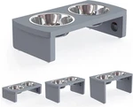 Elevated Bowls, Bamboo Raised For Small Dogs & Cats, With 2 Stainle. Fixed Price $31.95.