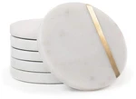 Cork & Mill Marble Coasters Set 6 - Luxury Aesthetic Modern Decor For Coff.... Fixed Price $50.00.