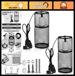 2 Pcs Reptile Heat Lamp Guard With 150W Ceramic Emitter & Mesh Cage - Basking Pr. Fixed Price $66.99.
